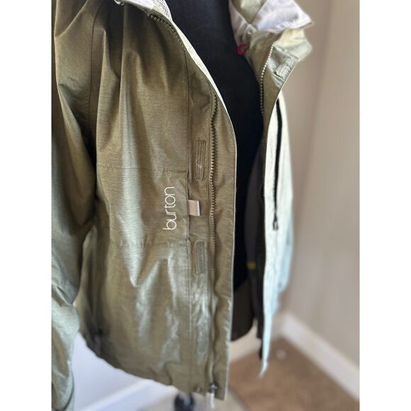 Burton Snowboard Women's Cut Olive Green Insulated Vented Ski Jacket Size S - Picture 8 of 13